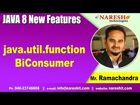 Java 8 | java.util.function BiConsumer | Java 8 New Features Tutorials | by Mr.Rama Chnadra