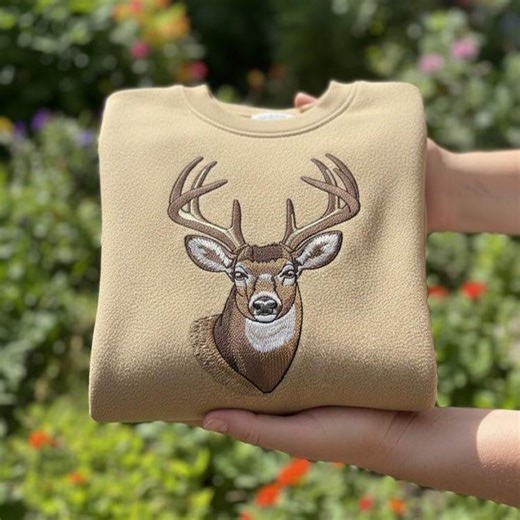 Whitetail Deer Embroidery Design, Buck Head Wildlife Pattern, Rustic Hunting Machine Embroidery File, Instant Download - Etsy