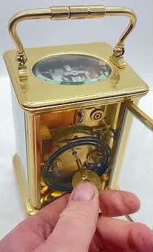 Classic large gong striking carriage clock #carriageclock #antiqueclock