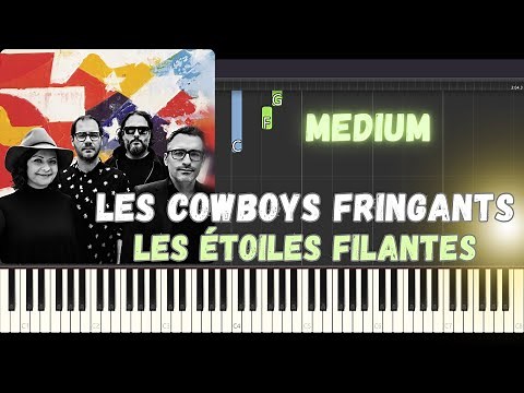 Les Cowboys Fringants - Les Étoiles filantes Piano Tutorial + partition + paroles