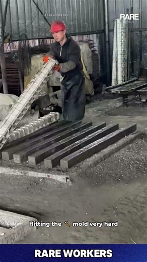The Hammer Hits HARD! 👑 This Concrete Rail is Perfection! #factory