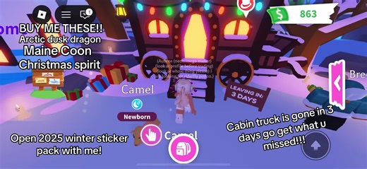 Open Winter Christmas 2025 sticker pack with me. The cabin truck leaves in 3 days get the stuff u wanted that u missed!!