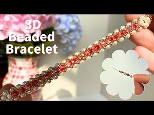3D Beaded Bracelet with Pearls✨| Step-by-Step Beginner-Friendly Beading Tutorial