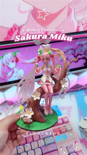 ᯓ✦ my Sakura MIKU model kit (^□^) ა🌸🍡 #hatsunemiku #blokees #miku #modelkit #kawaii