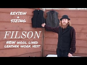 New FILSON Wool Lined Leather Work Vest & Mackinaw Wool Vests