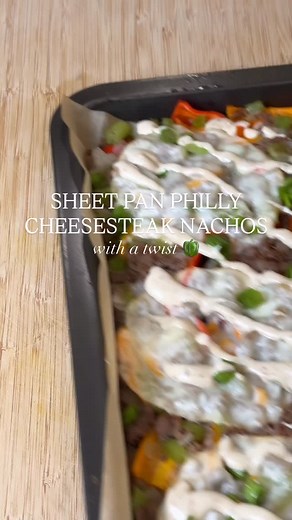 1.4K views · 68 reactions | Sheet Pan Philly Cheesesteak Nachos 襤...