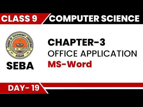 SEBA Class 9 Computer Science Lecture No - 19