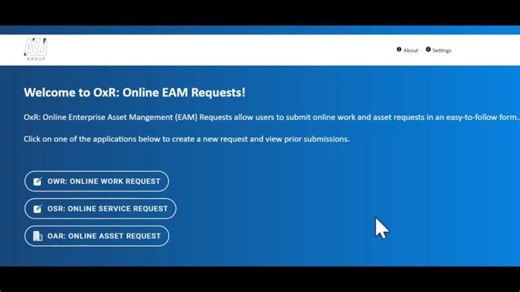 OxR Online Requests for IBM Maximo | Demo | A3J Group
