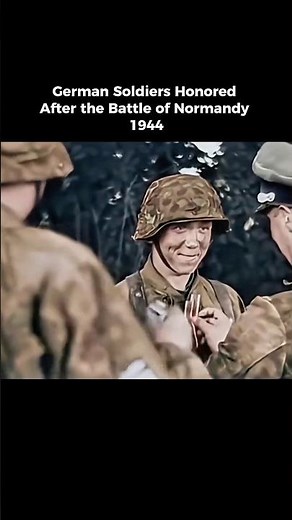 Young German Soldiers Awarded After Fighting in Normandy (1944) | World War II | Real Footage |