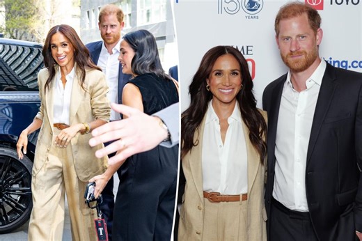 Prince Harry and Meghan Markle spotted in NYC with 4-car motorcade for Time100 Summit