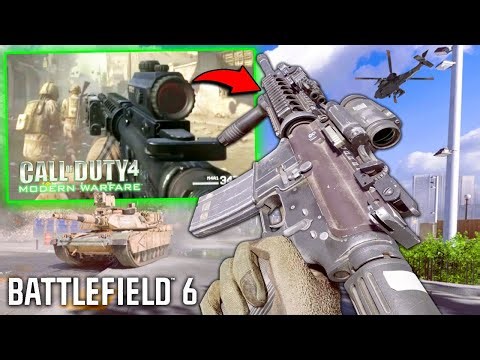 COD4 Charlie Don't Surf M4A1 Loadout in Battlefield 6 Gameplay