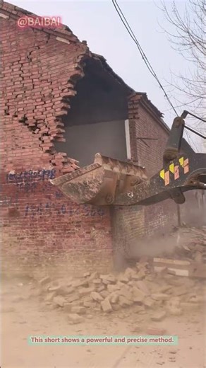 How to Demolish a Brick House with a Machine! 🏗️