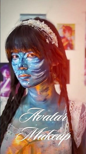 Avatar Makeup 🤍‼️ #cosplay #avatarfireandash #makeup #crazy #tutorial