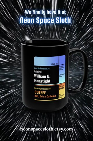 Personalized Sci Fi Coffee Mug Custom Rank and Name 15oz Black Mug Nerd Gift Futuristic Interface Mug - Etsy