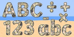 Shell-Themed Display Lettering