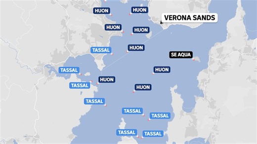 How many salmon farms are there in Tasmania — and who owns them?