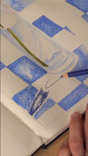 How to use watercolour pencils ❤️ go to the full video on my channel #art #artvlog #tutorial