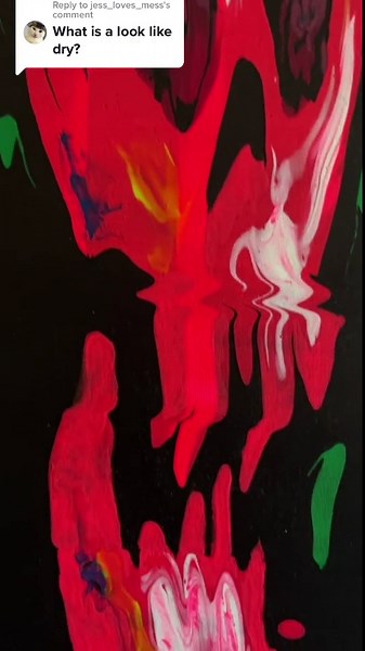 See How My Abstract Skull Painting Looks When Dry