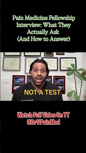 Preparing for a Pain Medicine Fellowship Interview? #fellowship #medicalstudent