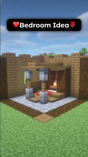 Simple Aesthetic Cozy Bedroom Design Idea In Minecraft! 🌹❤
