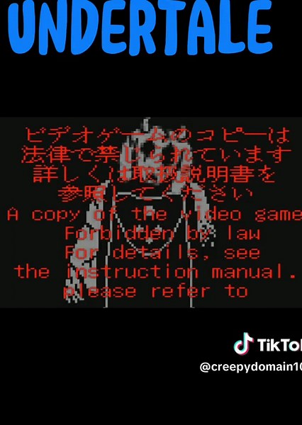 creepy anti piracy screen 20 #creepy #dontwatchalone #dontwatchatnight #horrortok #nintendo #videogames #undertale #antipiracy #antipiracyscreen