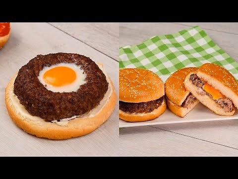 Egg in a hole burger recipe: perfect for a tasty dinner!
