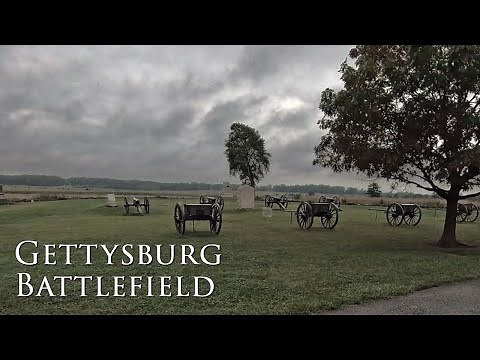 Drive thru Gettysburg Battlefield (Gettysburg National Military Park Tour) 4K