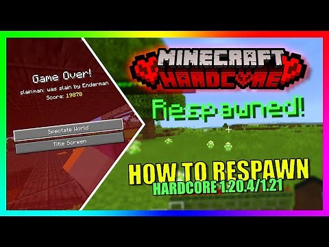 How to RESPAWN in Hardcore! - WORKING 1.20.4+ - Recovering Your HARDCORE Minecraft World After Death