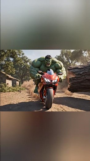 Hulk Motorcycle Accident 😱 | Realistic 3D Animation | Viral Short Video #hulk