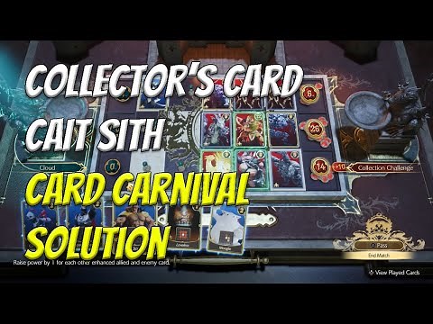 Collector's Card Cait Sith Solution - Card Carnival Queens Blood Challenge | Final Fantasy 7 Rebirth