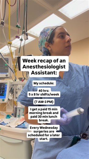 CAA Lifestyle- Anesthesiologist Assistant | A recap of my week as a certified anesthesiologist assistant (CAA) 💉 . . #anesthesiologistassistant #certifiedanesthesiologistassistant... | Instagram
