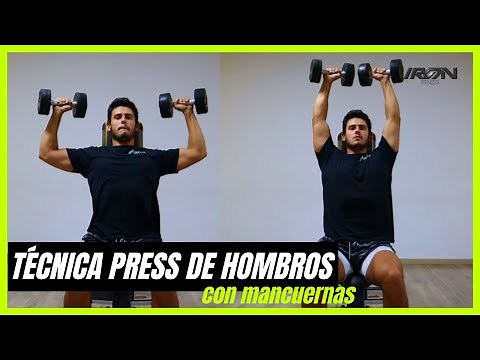 PRESS DE HOMBROS CON MANCUERNA: TÉCNICA CORRECTA (Tutorial)