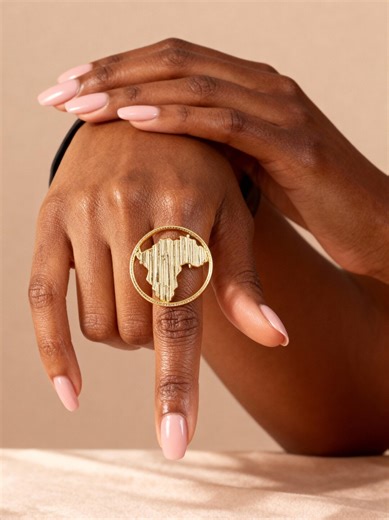 18k Gold Plated Africa Map Ring by Berryredgals • Afrocentric Statement Ring Jewellery Set • Ethnic Earrings Jewelry for Her • Gift for Mum - Etsy UK