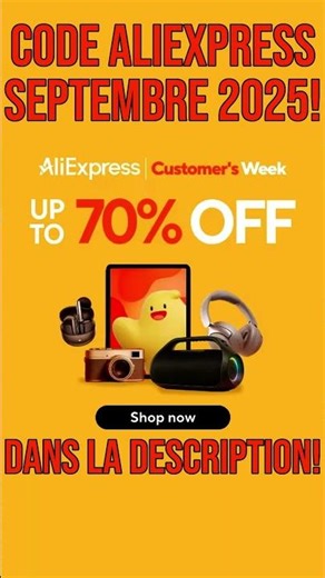 Code AliExpress Septembre 2025 Promo Customer Week