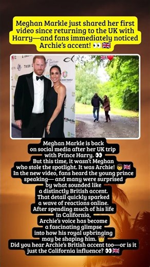 Meghan Markle Shares First Video After UK Return—But Archie’s Accent Steals the Show! 👀👑