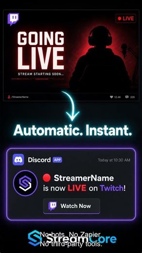 Auto-ping your Discord when you go live on Twitch 🔴 #StreamCore #Shorts