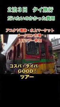 【タイ旅行3日目】かかった費用・1日ツアー(アユタヤ・水上マーケット・メークロン市場・象のり体験)