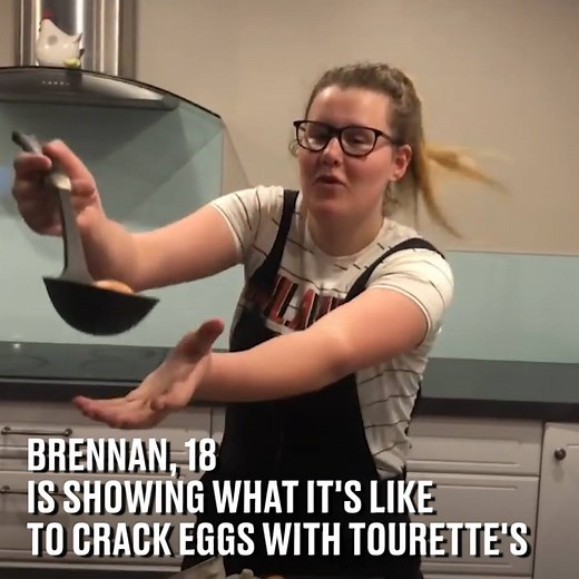 This girl with Tourette's has the best sense of humour about her struggles handling eggs 👏 (Sound up for this! 🔊) | LADbible