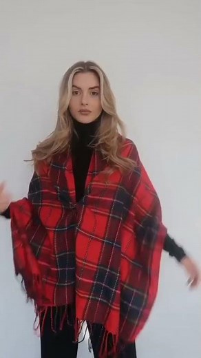 2 Ways to Wear a Blanket Scarf / Trendy Scarf Wear Style