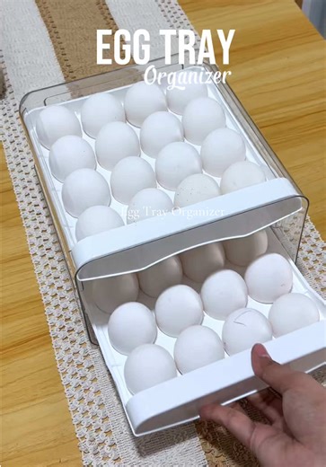 Efficient Two-Layer Egg Tray Organizer for Smart Storage