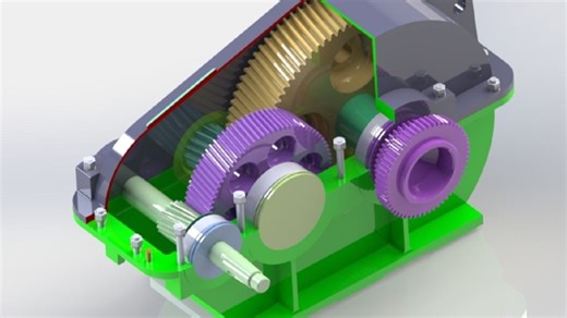 哇！Solidworks一分钟自动生成减速器三维模型