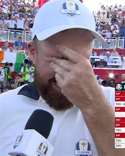 An emotional Shane Lowry reacts to retaining the Ryder Cup. 🇪🇺 | Ryder Cup Europe