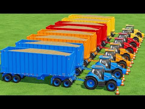 Work With Colors | Transport New Holland Tractor & Long Trailer In Fs22 | Farming Simulator 22