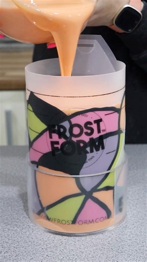 18K views · 351 reactions | Stained Glass Cake made with Frost Form 珞 We used a 3:1 ratio of candy melts to oil to make the design on the liner and poured in Butter Ganache 李 Find the recipe and shop Frost Form on www.frostform.com  | Frost Form | Facebook