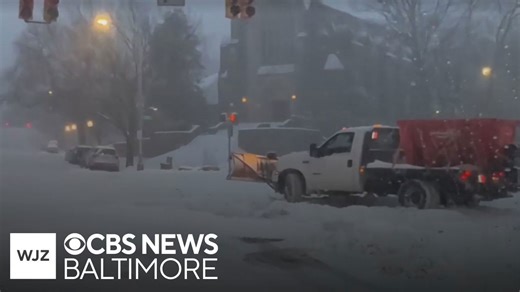 A look at road conditions in Baltimore during the 2026 snowstorm