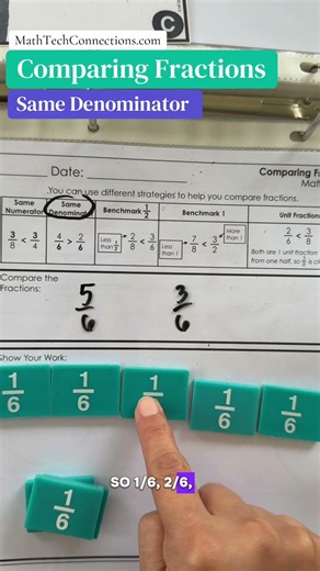 How to Compare Fractions with the Same Denominator | Math Mat