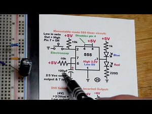 monostable mode 555 timer one shot circuit rapid review