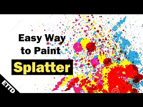 Easiest Way to Make Paint Splatter Effect with Watercolor - Easy Things to Draw
