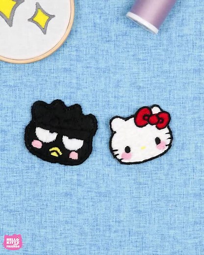Want to make your t-shirt supercute? This DIY Hello Kitty and Badtz-maru patch tutorial is just what you need! Watch on the #HelloKittyandFriends YouTube: https://bit.ly/43GKVKT | Sanrio