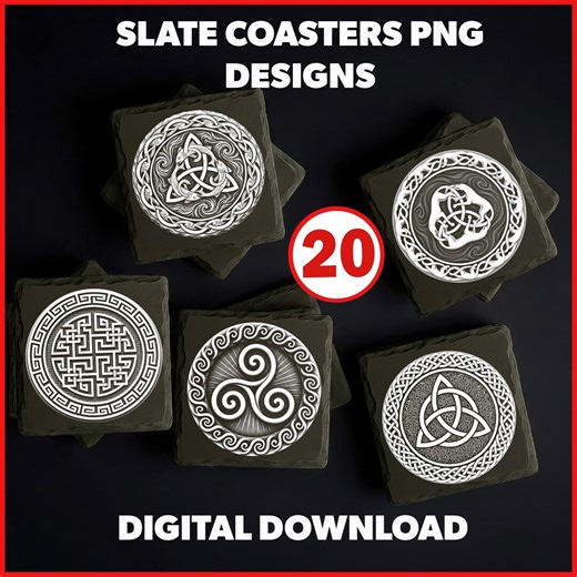 20 Norse Viking Ornament PNG | Geometric Round Pattern | Stone Engraving Art - Etsy